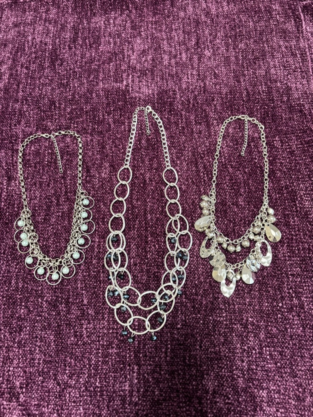 Silver-Tone Multi-Style Necklace Set in Silver